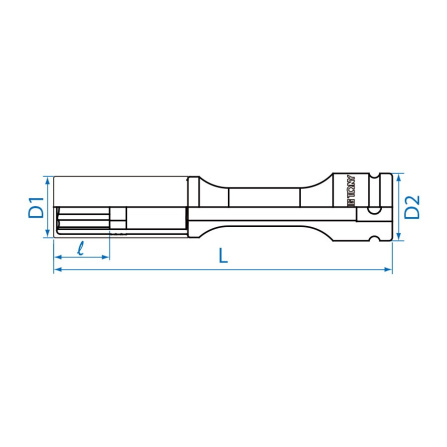 1/2 hlavice na AL kola 21 x 150 mm s plastem