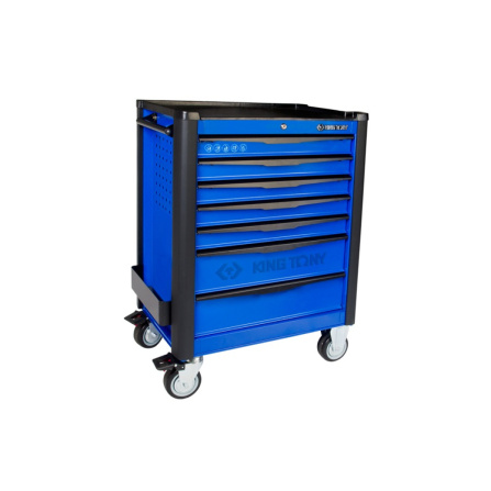 Montážní vozík s chrániči, 7 šuplíků se zajištěním, (bez výbavy), modrý