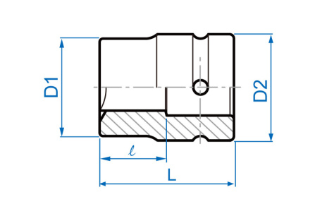 1 hlavice nástrčná CrMo 4 hran 13/16 x 60mm