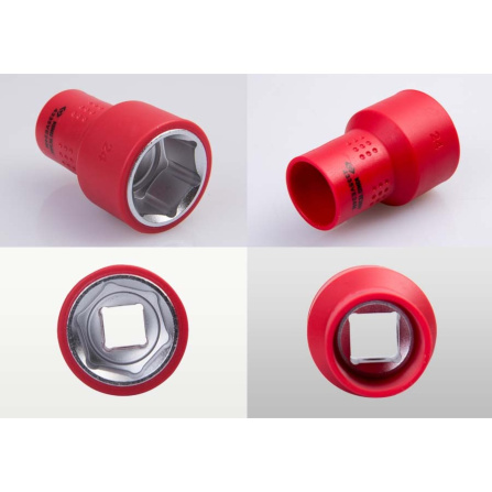 1/2 hlavice nástrčná izolovaná VDE, 6 hran 11 mm, L 55 mm