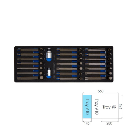 Sada nářadí do vozíku, 196 ks, EVA