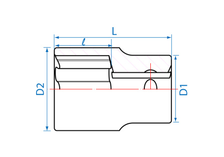 1/2 hlavice nástrčná TORXplus, EP26 x 45mm