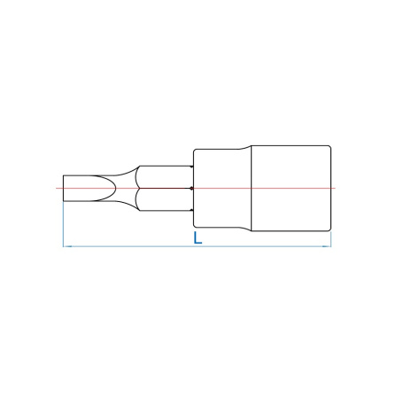 1/4 hlavice zástrčná, PLOCHÁ 4 x 0,8 x 37 mm