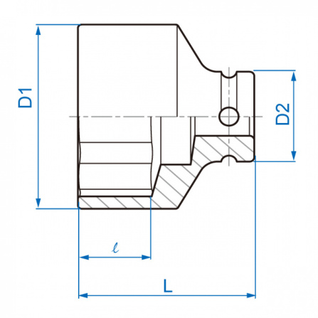 1 hlavice nástrčná CrMo 6 hran 21 mm