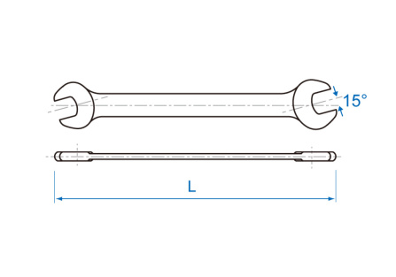 Klíč otevřený oboustranný 24x30 mm