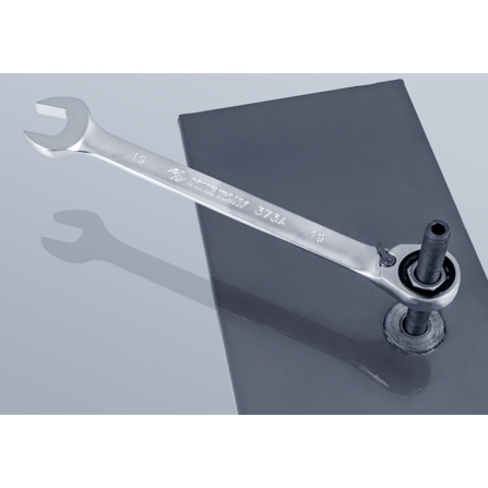 Klíč ráčnový s přepínací páčkou a ringstop 140 x 7 mm