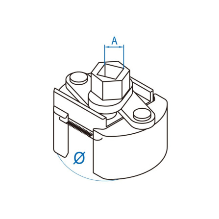 Klíč na olejový filtr, dvojnožka, D 60-80 mm (1/2)