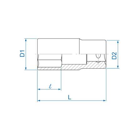 3/4 hlavice nástrčná 6 hran 19 mm x 90mm