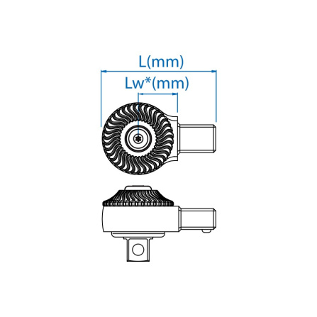 1/2 hlavice ráčnová pro momentový klíč 9/12mm (max 512Nm)