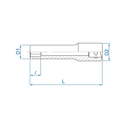 1/2 hlavice nástrčná dlouhá 6 hran 10 mm L 120 mm