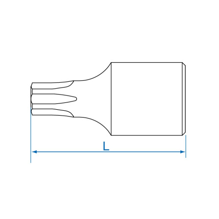 1/4 hlavice zástrčná, TORX  T10 x 25mm