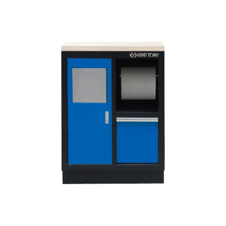 Skříňka s košem a držákem papíru 680x460x910mm, modrá