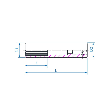 1/4 hlavice nástrčná prodloužená, 12 hran, 14mm x 50mm