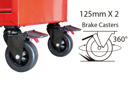 Vozík dílenský, 8 šuplíků, červený, VxŠxH/812x670x460mm
