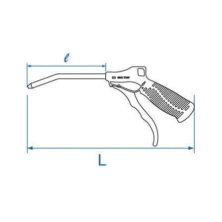 Pistole ofukovací L 402 mm plastová rukojeť, koncovka