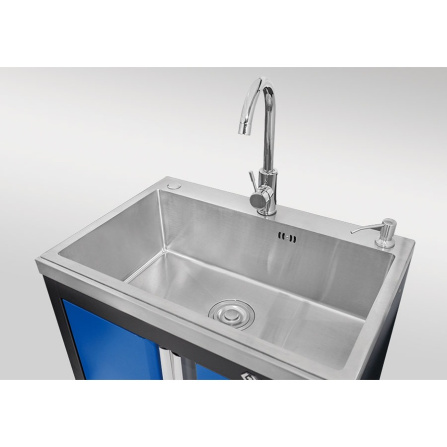 Skříňka dvojkřídlá dřezová 680x464x948mm, modrá