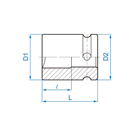 3/4 hlavice nástrčná CrMo 4 hran 20 mm