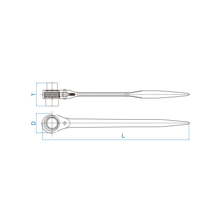 Ráčna lešenářská 17x19mm, L 320 mm