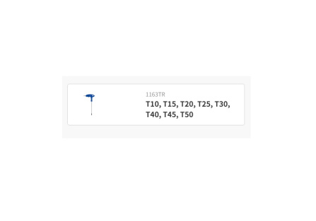 Sada L klíčů TORX s rukojetí (T10-T50mm), 8 ks, EVA pěna