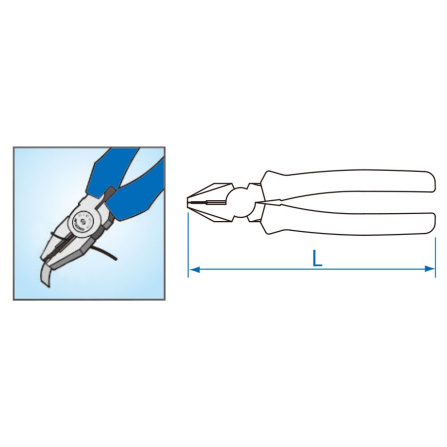 Kleště kombinované, L 180 mm, euro-typ