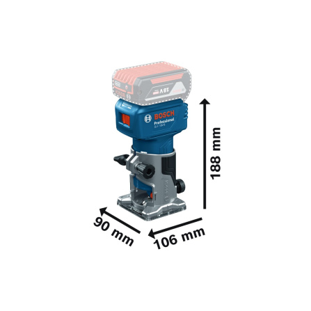 Aku ohraňovací frézka Bosch GKL 18V-8 solo bez aku Professional 06016C6020 - 6