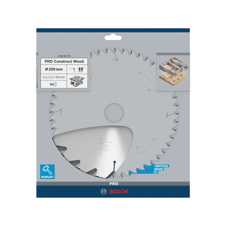 Pilový kotouč Bosch PRO Construct Wood 250 x 30 x 3,2 mm 2608641774 - 4