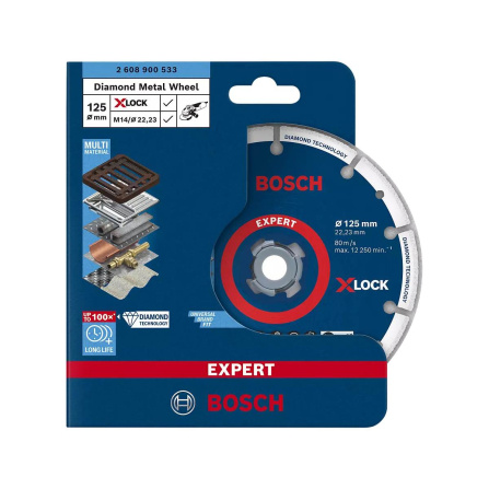 Diamantový dělící kotouč Bosch Expert X-LOCK Diamond Metal Wheel 125 mm 2608900533 - 2