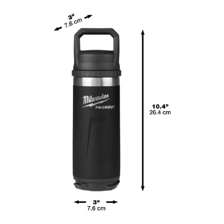 Láhev na pití Milwaukee Packout Bottle 710 ml Chug Lid Black 4932493466 - 3