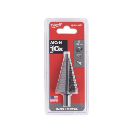 Vrták stupňovitý 6 - 35 mm 16 stupňů 86 mm Cobalt Milwaukee 48899395 - 2