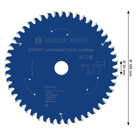 Pilový kotouč Bosch Expert Laminate 160x1,8/1,2mm, 48 zubů 2608902127 - 5 Pilový kotouč Bosch Expert Laminate 160x1,8/1,2mm, 48 zubů 2608902127 - 5