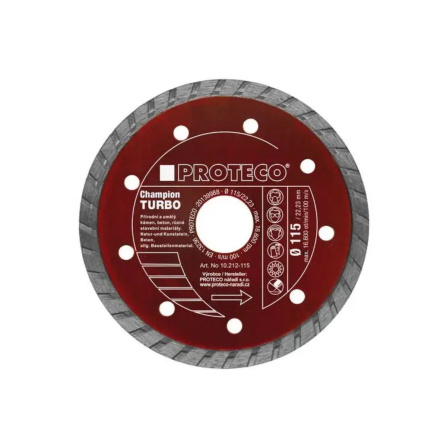 Diamantový segmentový kotouč Proteco 125 mm 10.212-125 Diamantový segmentový kotouč Proteco 125 mm 10.212-125