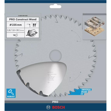 Pilový kotouč Bosch PRO Construct Wood 235 x 30 x 2,8 mm 2608640636 - 2
