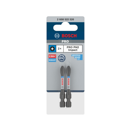 Sada křížových bitů PH Bosch PRO Impact 2 ks 55 mm 2608522329 - 2