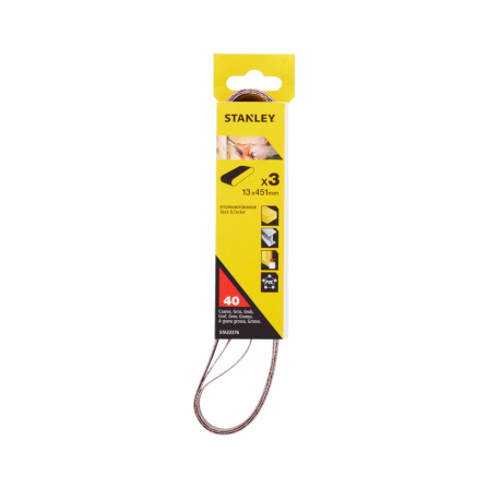 3dílná sada brusných pásů Stanley P40 13 x 351 mm STA33376-XJ - 2