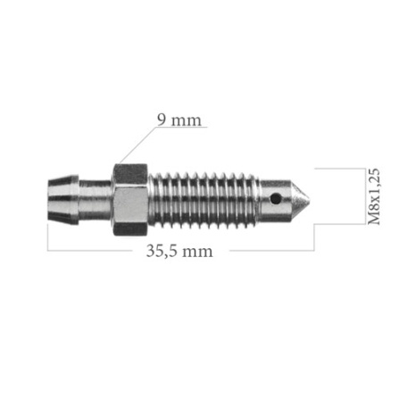 Odvzdušňovací šroub M8x1,25 L=35,5 mm 5-300-0011