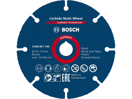 Víceúčelový řezný kotouč Bosch Expert Carbide Multi Wheel 76 mm 2608901196