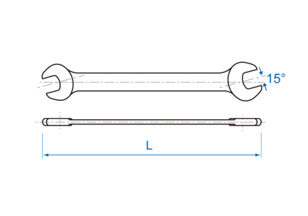 Klíč otevřený oboustranný 27x29 mm