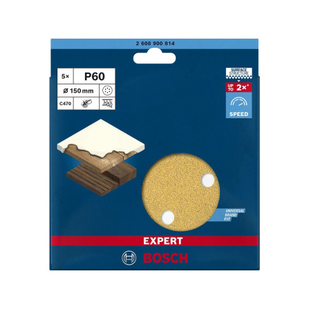 Brusný papír Bosch Expert C470 150 mm G60 5 ks 2608900814 - 2 Brusný papír Bosch Expert C470 150 mm G60 5 ks 2608900814 - 2
