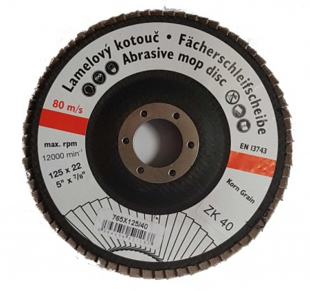 Brusný kotouč lamelový 125 mm P40