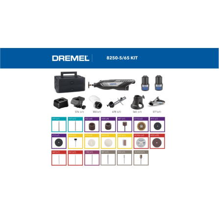 Mikronářadí Dremel 8250 + 65 ks příslušenství v boxu F0138250JF - 10