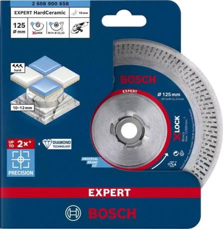 Diamantový dělící kotouč Bosch Expert HardCeramic X-LOCK 125 mm 2608900658 - 2