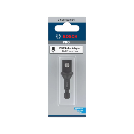 Adaptér průmyslový Bosch PRO Socket 1/4 šestihran - 1/2 čtyřhran 2608522564 - 2