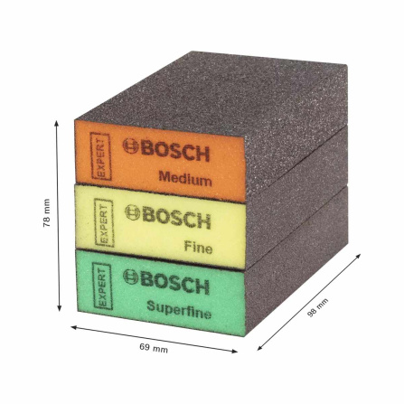 Sada brusné houby 3 ks 69x97x26 mm Bosch Expert S471 2608901175 - 5