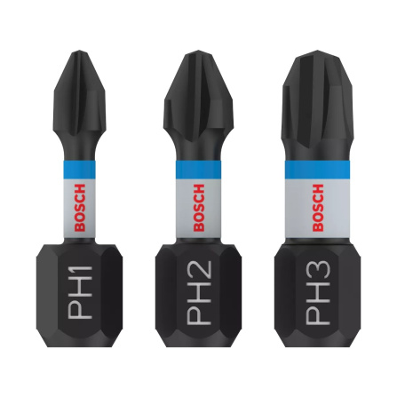 Sada křížových bitů PH Bosch PRO Impact 3 ks 25 mm 2608522470