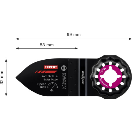 Ponorný brusný list Bosch Expert Starlock Sanding finger Coarse AVZ 32 RT4 - 6