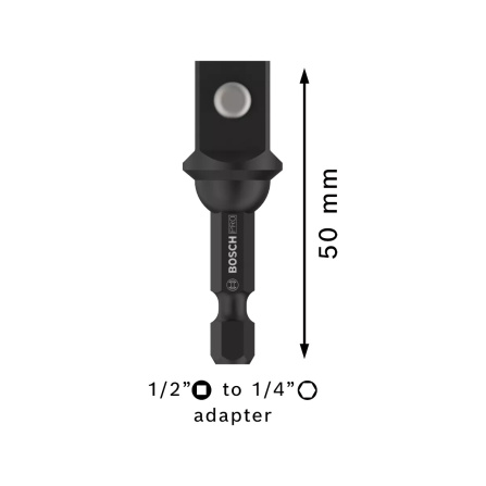 Adaptér průmyslový Bosch PRO Socket 1/4 šestihran - 1/2 čtyřhran 2608522564 - 3