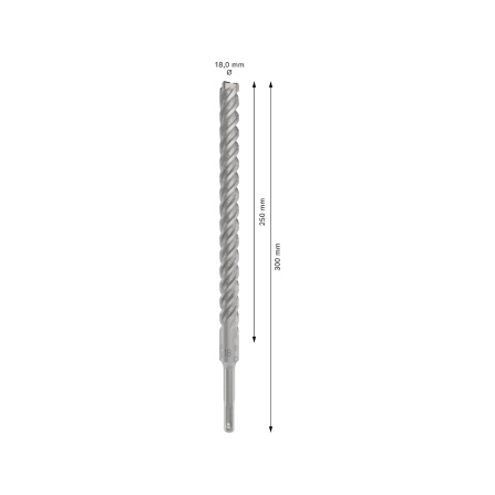 Vrták do kladiv Bosch PRO SDS-Plus-5X - 18x250x300 mm 2608836632 - 6