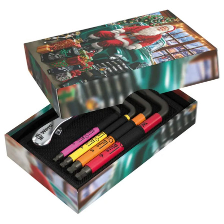 Vánoční dárková sada zástrčné klíče Tool-Card Hex-Plus Wera 135825