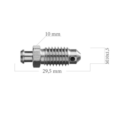 Odvzdušňovací šroub M10x1,25 L=29,5 mm 5-300-0103