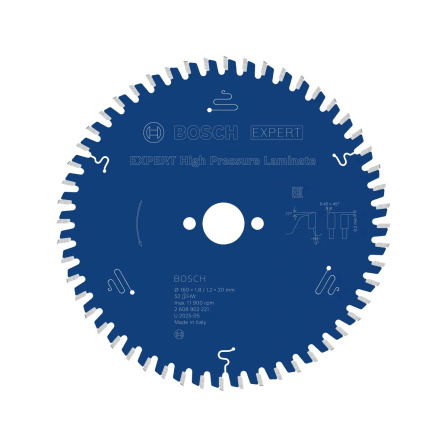 Pilový kotouč Bosch Expert High Pressure Laminate 160x1,8/1,2 mm, 52 zubů 2608902221 Pilový kotouč Bosch Expert High Pressure Laminate 160x1,8/1,2 mm, 52 zubů 2608902221